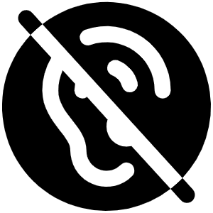 Ear Slash Fill Icon from Phosphor Fill Set