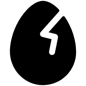 Egg Crack Fill Icon from Phosphor Fill Set