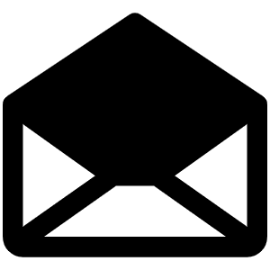Envelope Open Fill Icon from Phosphor Fill Set