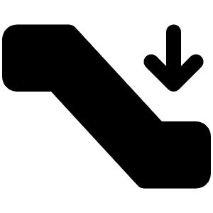 Escalator Down Fill Icon from Phosphor Fill Set