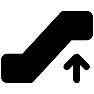 Escalator Up Fill Icon from Phosphor Fill Set