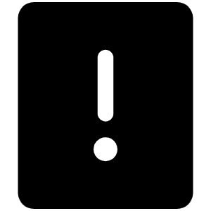 Exclamation Mark Fill Icon from Phosphor Fill Set