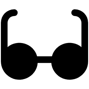 Eyeglasses Fill Icon from Phosphor Fill Set