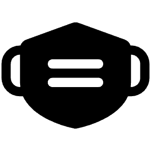 Face Mask Fill Icon from Phosphor Fill Set