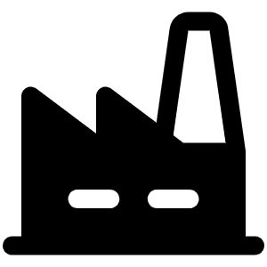 Factory Fill Icon from Phosphor Fill Set
