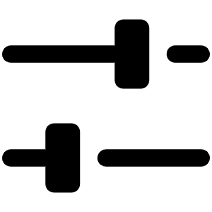 Faders Horizontal Fill Icon from Phosphor Fill Set