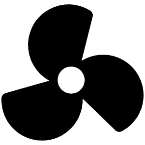 Fan Fill Icon from Phosphor Fill Set