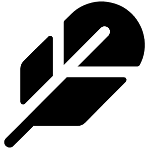 Feather Fill Icon from Phosphor Fill Set