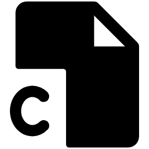 File C Fill Icon from Phosphor Fill Set