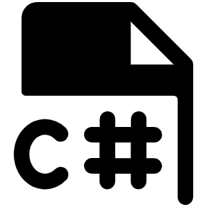 File C Sharp Fill Icon from Phosphor Fill Set