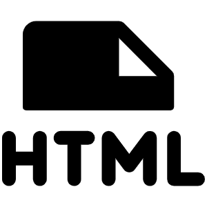 File Html Fill Icon from Phosphor Fill Set