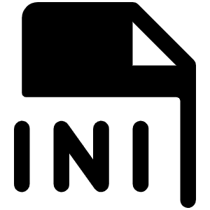 File Ini Fill Icon from Phosphor Fill Set