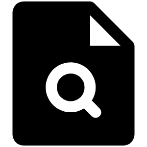 File Magnifying Glass Fill Icon from Phosphor Fill Set