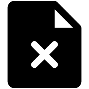File X Fill Icon from Phosphor Fill Set