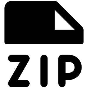File Zip Fill Icon from Phosphor Fill Set