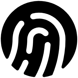 Fingerprint Simple Fill Icon from Phosphor Fill Set