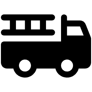 Fire Truck Fill Icon from Phosphor Fill Set