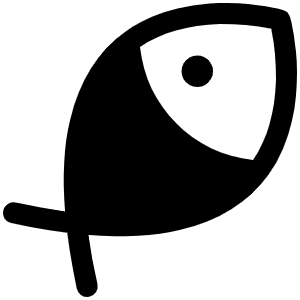 Fish Simple Fill Icon from Phosphor Fill Set