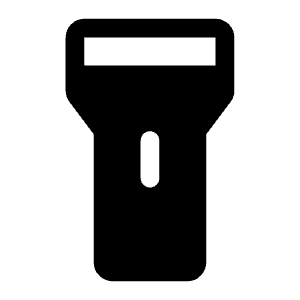Flashlight Fill Icon from Phosphor Fill Set