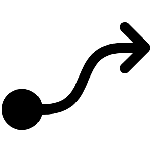 Flow Arrow Fill Icon from Phosphor Fill Set