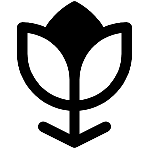 Flower Tulip Fill Icon from Phosphor Fill Set