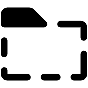 Folder Dashed Fill Icon from Phosphor Fill Set