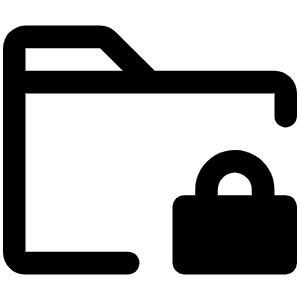 Folder Lock Fill Icon from Phosphor Fill Set
