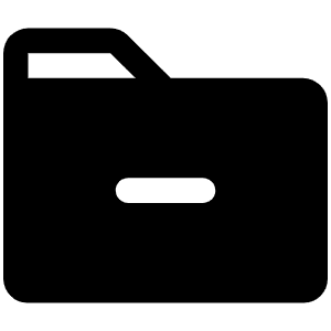 Folder Minus Fill Icon from Phosphor Fill Set