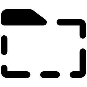 Folder Simple Dashed Fill Icon from Phosphor Fill Set