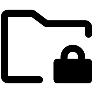 Folder Simple Lock Fill Icon from Phosphor Fill Set