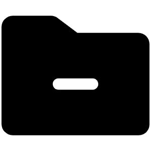 Folder Simple Minus Fill Icon from Phosphor Fill Set