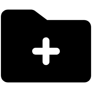 Folder Simple Plus Fill Icon from Phosphor Fill Set