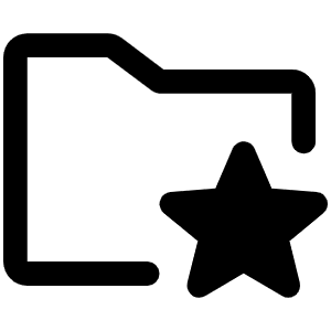 Folder Simple Star Fill Icon from Phosphor Fill Set