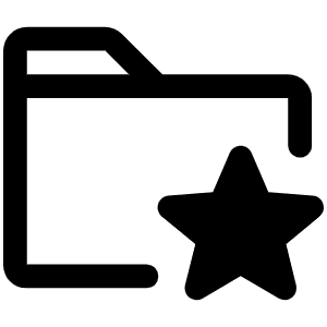 Folder Star Fill Icon from Phosphor Fill Set