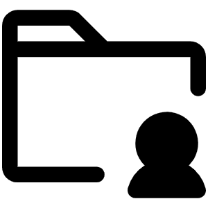 Folder User Fill Icon from Phosphor Fill Set