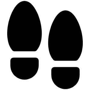 Footprints Fill Icon from Phosphor Fill Set