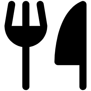 Fork Knife Fill Icon from Phosphor Fill Set