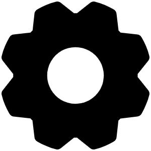 Gear Fill Icon from Phosphor Fill Set