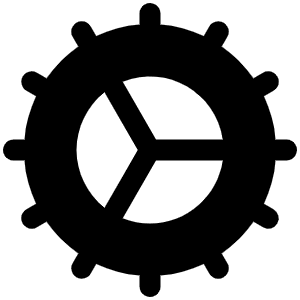 Gear Fine Fill Icon from Phosphor Fill Set