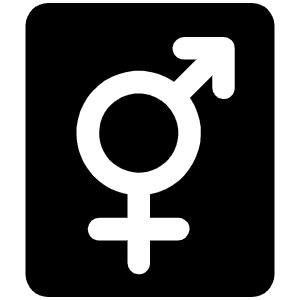 Gender Intersex Fill Icon from Phosphor Fill Set