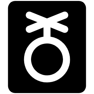 Gender Nonbinary Fill Icon from Phosphor Fill Set