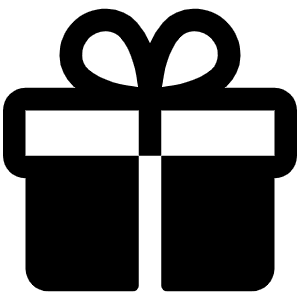 Gift Fill Icon from Phosphor Fill Set