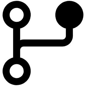 Git Branch Fill Icon from Phosphor Fill Set