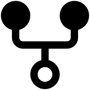 Git Fork Fill Icon from Phosphor Fill Set