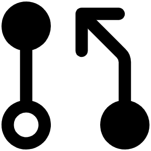 Git Pull Request Fill Icon from Phosphor Fill Set