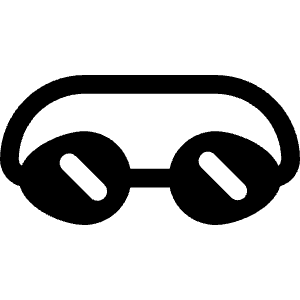 Goggles Fill Icon from Phosphor Fill Set