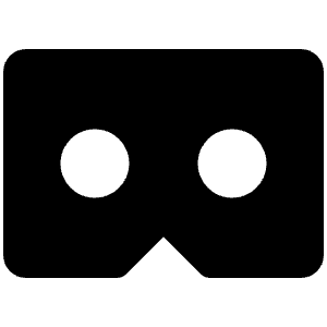 Google Cardboard Logo Fill Icon from Phosphor Fill Set