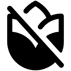 Grains Slash Fill Icon from Phosphor Fill Set