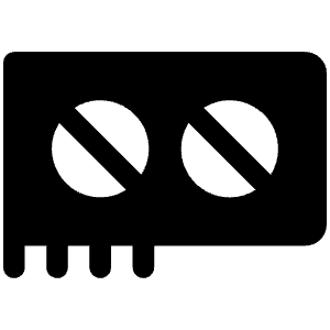 Graphics Card Fill Icon from Phosphor Fill Set