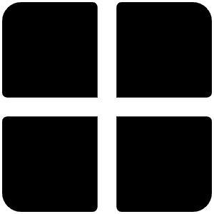 Grid Four Fill Icon from Phosphor Fill Set
